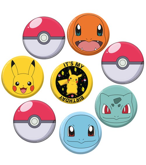 Button-Set "Pokémon" - 8 Stück