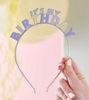 Haarreif aus Metall "It's my Birthday" - pastell