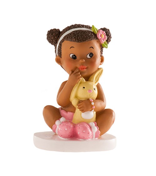 Deko-Figur "Mädchen mit Hase" - 10 cm