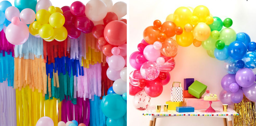 Ballongirlanden mit bunten Ballons sind perfekt für Karneval