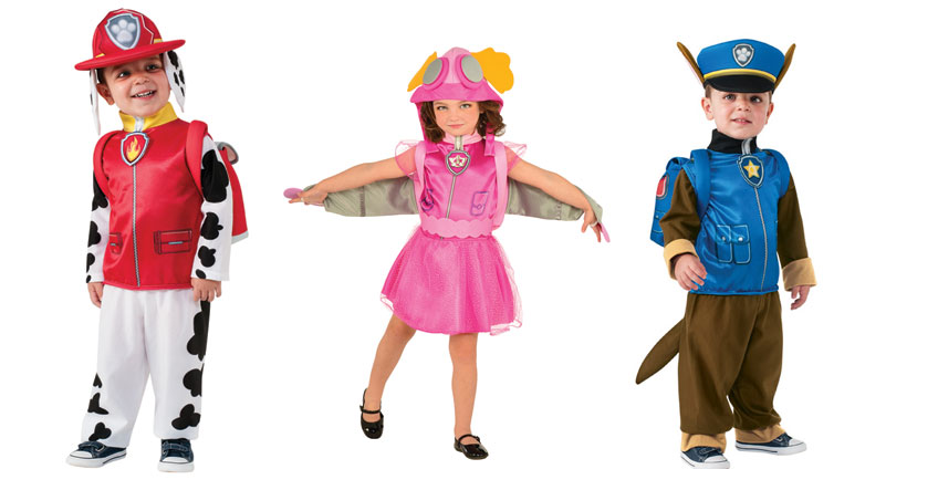 Mit tollen Kostümen verwandeln sich die Kids selbst in die Paw Patrol