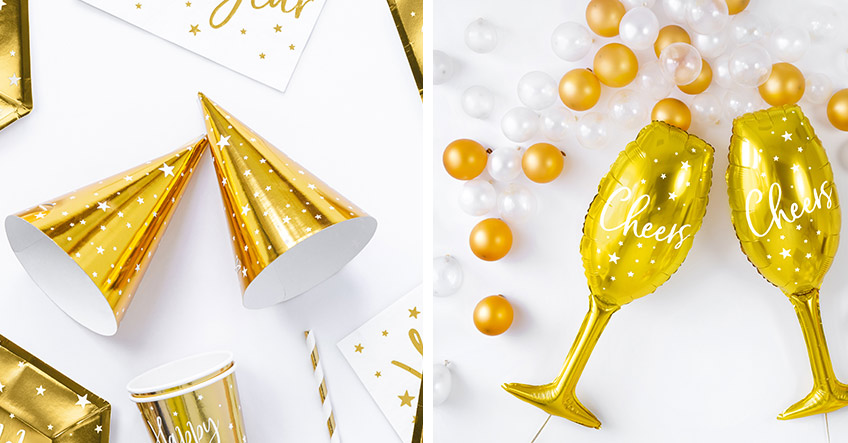 Modern und stilvoll - Deko-Ideen für Silvester in Gold & Weiß