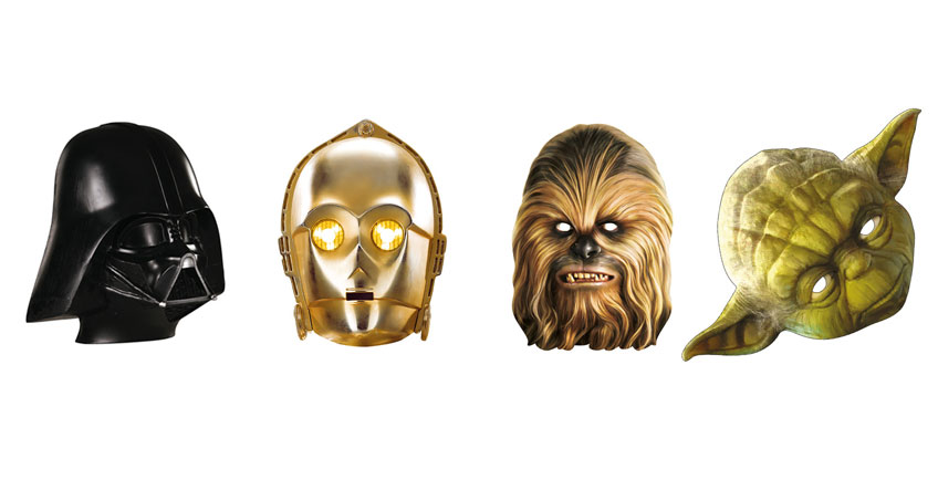 In unserem Shop findest du lustige Masken zu den verschiedenen Star-Wars-Charakteren