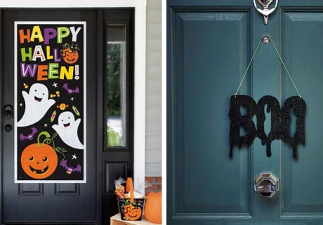 Tür- und Fensterdeko tauchen Haus & Garten zu Halloween in die richtige Stimmung