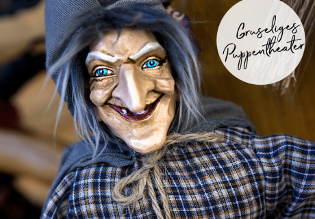 An Halloween darf die Hexe beim Puppentheater mal Hauptfigur sein
